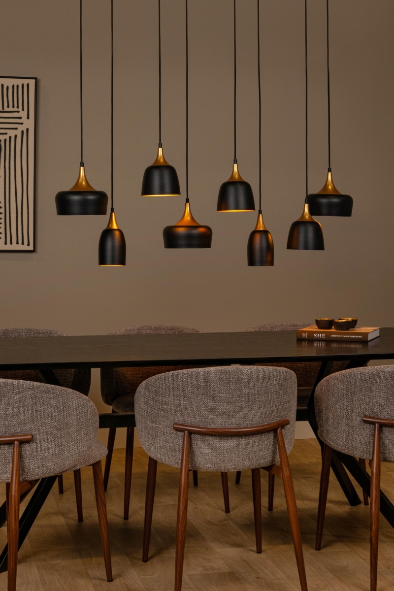 Lucide CHAYANNE - Závesné svietidlo - 8xE14 - Čierne